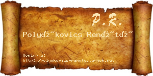 Polyákovics Renátó névjegykártya